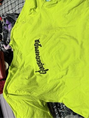 Dumbgood Lime Green Goosebumps Cropped T Shirt